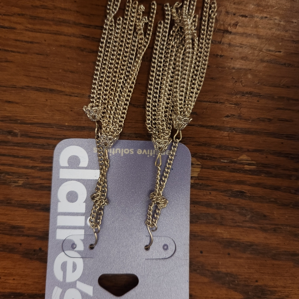 Claire's Chic Gold Chain Earrings